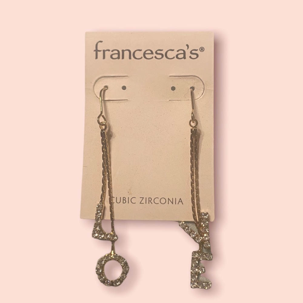 Francesca’s LOVE earrings